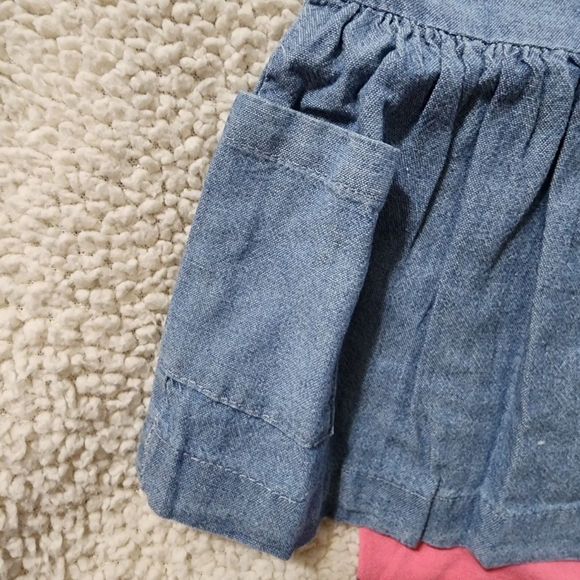Carter's Blue Denim Top and Pink Butterfly Shorts Set Size 3M NWT - Picture 4 of 10